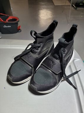 PUMA Women's Black Slip-On Athletic Sneakers